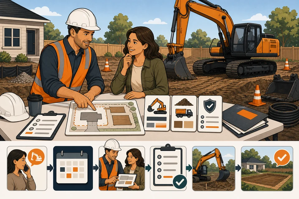 Excavation & Demolition trust-builder illustration for project estimate requests stay obvious.